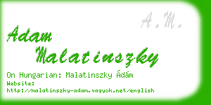 adam malatinszky business card